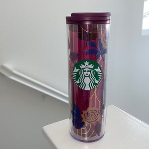 NWT Fall 2020 Starbucks Purple Magenta Rose Tumbler Cold Cup